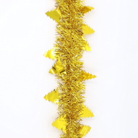 12m Christmas Tinsel Garland Extra Wide (4m x3) - Metallic Trees_Gold