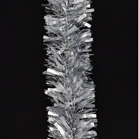 12m Christmas Tinsel Garland Extra Wide (4m x3) - Matt Mixed_Silver
