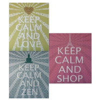 Wooden Wall Art Plaque Home Décor Quote Keep Calm and Love