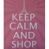 Wooden Wall Art Plaque Home Décor Quote Keep Calm and Shop