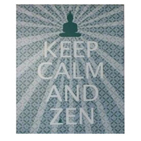 Wooden Wall Art Plaque Home Décor Quote Keep Calm and Zen