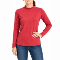 FIL Women's Long Sleeve High Neck Thermal Top - Warm Red