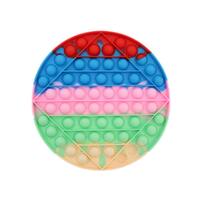 Pop Its Push It Pop Bubble Fidget Toy Sensory Stress Relief Tiktok Game Gift  - [Jumbo Round - Multi-colour]