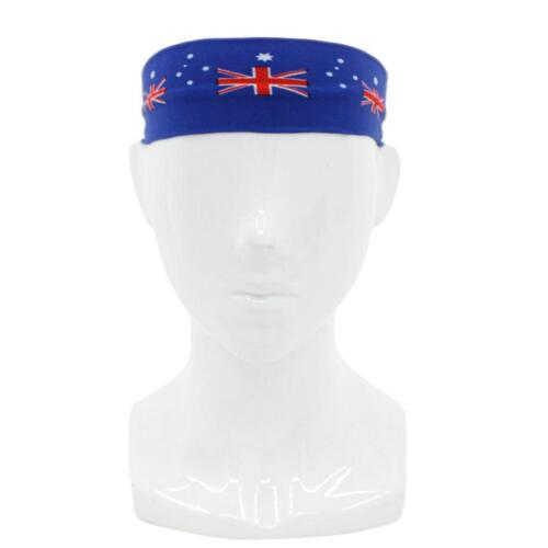 Australian Flag Headband Cricket Australia Day Aussie Costume Oz Party [Design: Flag]