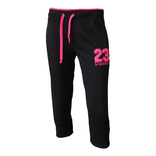 3//4 Womens STRETCH TRACK PANTS Gym Running Shorts Trackies Ladies Sports Active
