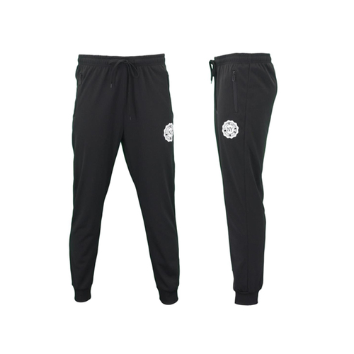 Men's Skinny Jogger Track Pants w Zip Pocket Cuff Trousers Trackies Sweat Pants [Size: S] [Colour: Black]