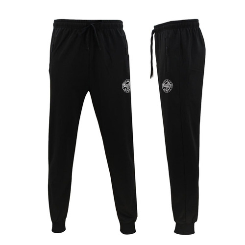 Men's Track Pants Jogger Cuffed Trousers Trackies Sweat Pants - Brooklyn NY [Size: S] [Colour: Black]