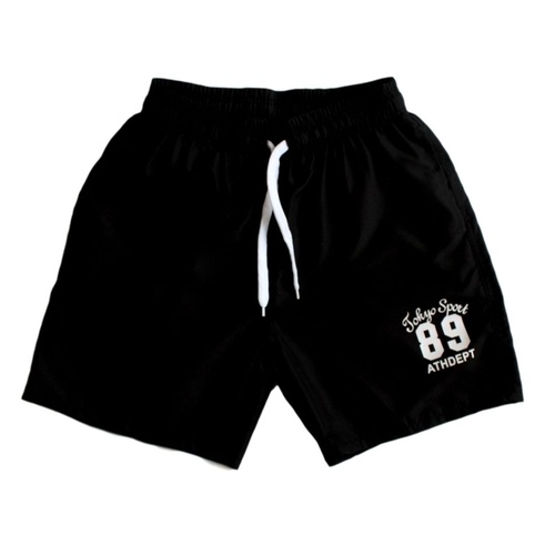 NEW MEN'S CASUAL TRAINING RUNNING JOGGING GYM SPORT SHORTS – TOKYO 89 [Size: 30] [Colour: Black]