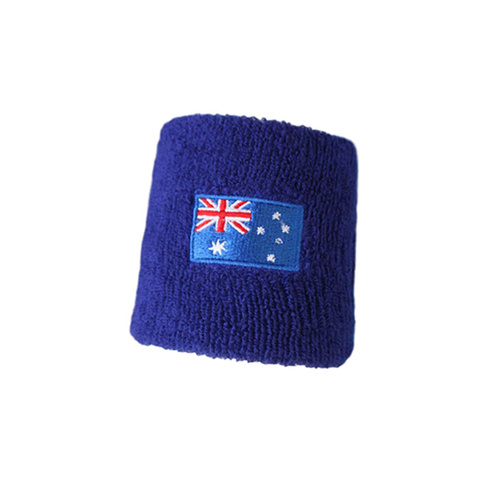 Australia Day Australian Flag Head Hand Wrist Band Cotton Sweatband Accessories [Design: Wristband - Flag]
