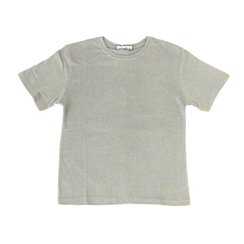 NEW Kids Childrens Boys Girls Plain T Shirt 100% Cotton 4-16 White Black Colours [Size: 4] [Colour: Light  Grey]
