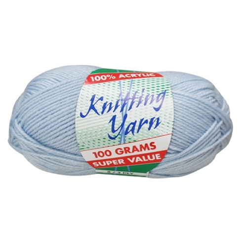5x 100g Knitting Yarn 8 Ply Super Soft Acylic Knitting Wool Solid Multi Colours [Colour: #041 Baby Blue - Yatsal]
