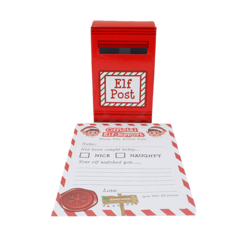 FIL Elf Naughty Or Nice Report Behaving Badly Post Box Elves Christmas Stocking Filler Kids