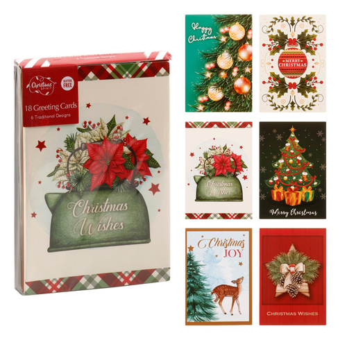 18x Christmas Greeting Cards & Envelopes Australiana Humor Religious Xmas [Design: A]