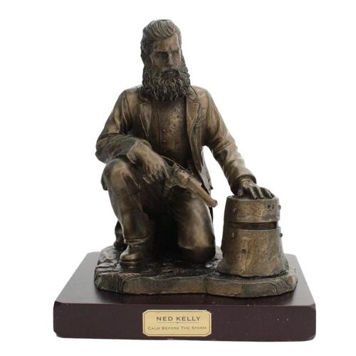 Ned Kelly - Calm Before the Storm Bronze Coated Décor Figurine Outback Statue