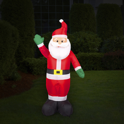 Light n Bright 1.2m Inflatable Christmas 4 LED Light Up Outdoor Xmas Decoration [Design: Santa]
