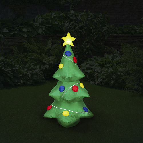 Light n Bright 1.2m Inflatable Christmas 4 LED Light Up Outdoor Xmas Decoration [Design: Xmas Tree]