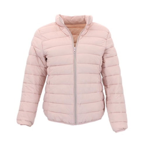 Women's Puffer Jacket Winter Coat with Zip Pockets Warm Quilted Outerwear [Size: S] [Colour: Light Pink]