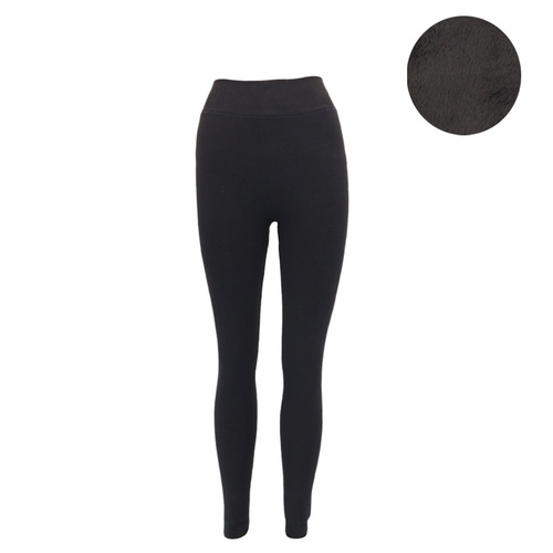 FIL Women's Fleece Lined Leggings One Size 6-18 Thermal Leggings Winter Warm Pants