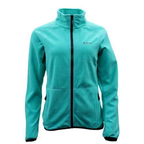 Women’s Casual Fleece Jacket Full Zip Gym Sports Stand Up Collar Sweatshirt [Size: S] [Colour: Aqua]