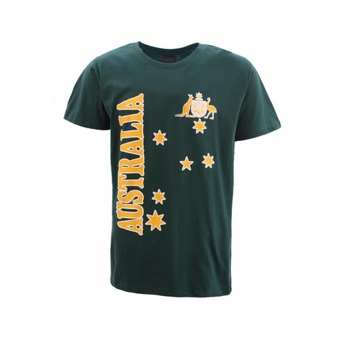 Adult T-Shirt Australian Australia Day Souvenir T Shirt 100% Cotton [Colour: Green] [Size: M]