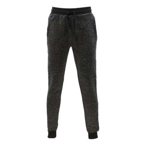 Men's Fleece Jogger Track Pants Trousers Trackies Sweat Pants Marle [Size: AU 2XL (US XL)] [Colour: Black Marle]