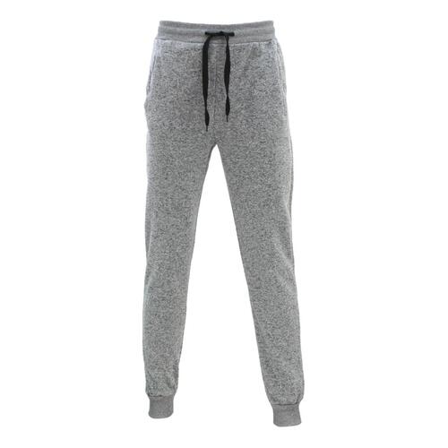 Men's Fleece Jogger Track Pants Trousers Trackies Sweat Pants Marle [Size: AU M (US S)] [Colour: Grey Marle]