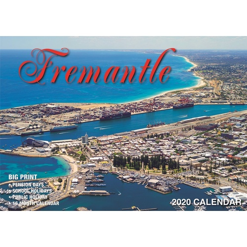 Fremantle Australia - 2020 Rectangle Wall Calendar 16 Months by Bartel