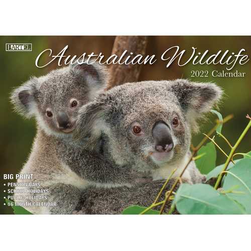 Australian Wildlife - 2022 Rectangle Wall Calendar 13 Months by Bartel