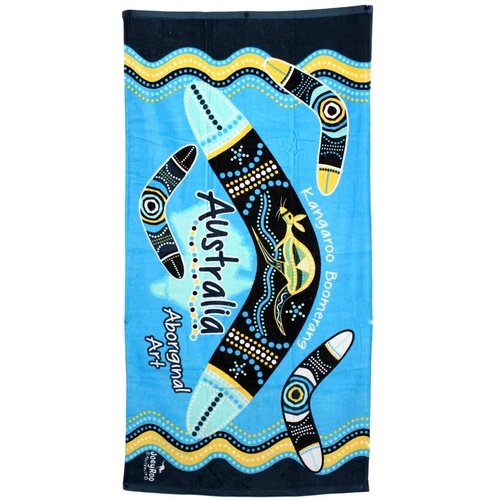 Australian Souvenir Beach Towel Australia 100 Cotton 30"x60" Bath