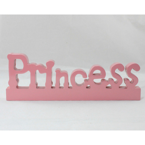 Wooden Block Words Freestanding Plaque - Princess