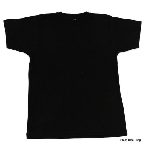 NEW Mens Womens Plain HEAVY COTTON T-SHIRT White Black Navy Grey sizes XS-2XL FP [Colour: Black] [Size: L]