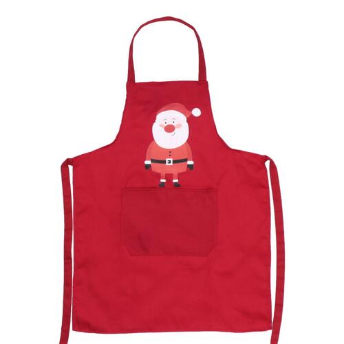 Kids Christmas Apron Xmas Party BBQ Wear  Art Craft Smock [Design: Santa]