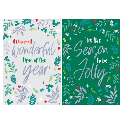 10x Christmas Greeting Cards & Envelopes Australiana Humor Religious Xmas [Design: Classic F]