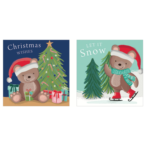 20x Small Kids Christmas Xmas Greeting Cards School Class Santa Reindeer [Design: E]