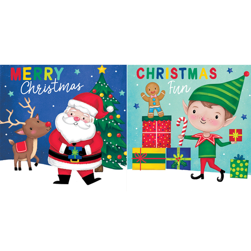 20pcs Kids Christmas Xmas Greeting Cards School Class Llama Sloth Santa Reindeer [ Design:A]