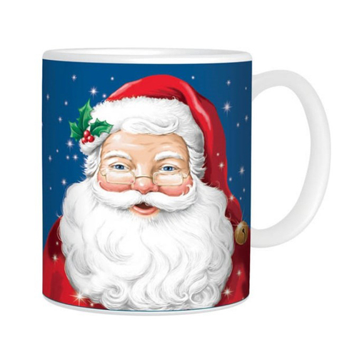 Christmas Novelty Mug Ceramic Tea Coffee Cup Kris Kringle KK Teacher Gift - Santa Claus