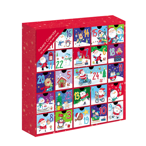 Christmas Xmas Countdown Advent Calendar Decorative Gift Box with Treat Drawers