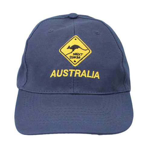 Mens Cap Unisex Hats Baseball Cotton Australia Day Australian Flag Souvenir [Design:  Road Sign Navy]