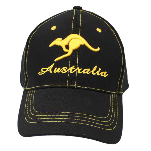 Mens Cap Unisex Hats Baseball Cotton Australia Day Australian Flag Souvenir [Design:  Australia Black (Cotton)]