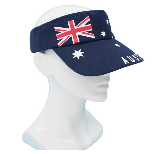 Adults Australia Day Caps Cotton Hats Summer Australian Souvenir ANZAC Day Gift [Size: One Size] [Design: Flag Sunvisor (Cotton)]