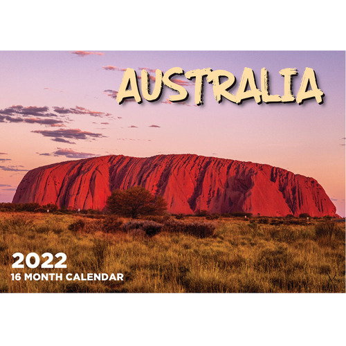 Australia - 2022 Rectangle Wall Calendar 16 Months by IG Design 