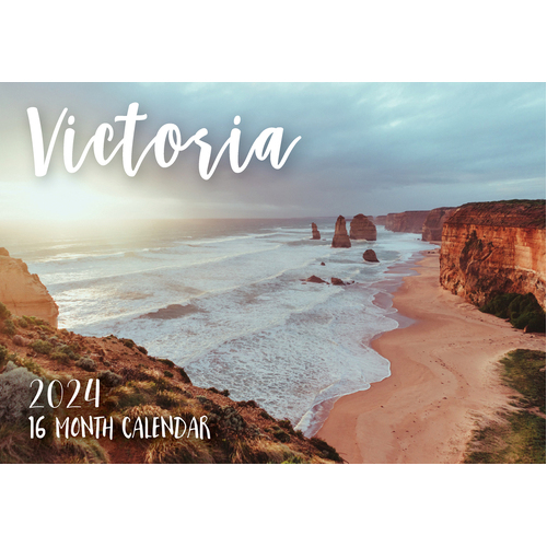 Victoria - 2024 Rectangle Wall Calendar 16 Months by Design Group