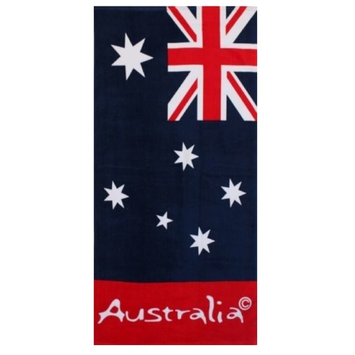 AUSTRALIA FLAG BEACH TOWEL Souvenir Australian Day 150cm x 75cm New