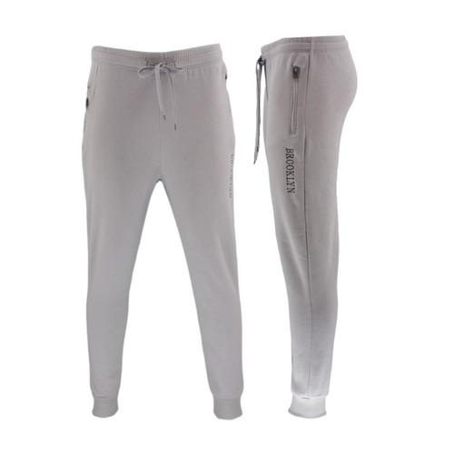 FIL Men's Poly Cotton Fleece Track Pants Tracksuit Zipped Pockets - Brooklyn [Size: 3XL] [Colour: Cool Grey]