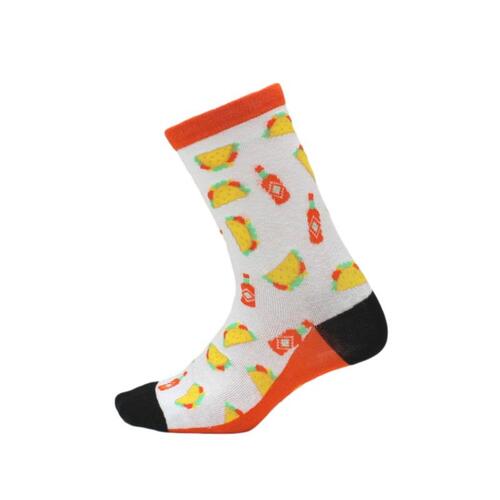Men's Ladies Unisex Novelty Funny Comfy Bright Crazy Socks Gifts  [Design: Taco]