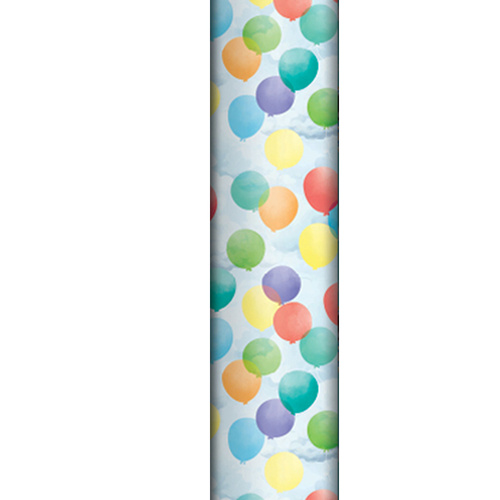 Birthday Wrapping Paper Roll 3m Gift Wrap Balloons Stars Presents Happy Birthday [Design: Balloons]