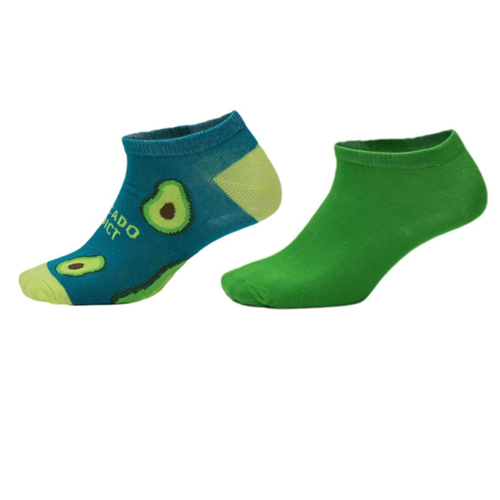 Men's Ladies Unisex Novelty Funny Comfy Bright Crazy Socks Gifts  [Design: Avo Addict (2 Pairs)]