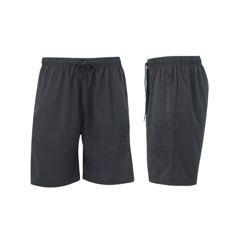 FIL Men's Gym Sports Jogging Casual Basketball Shorts Zipped Pockets Brooklyn [Size: M] [Colour: Black]