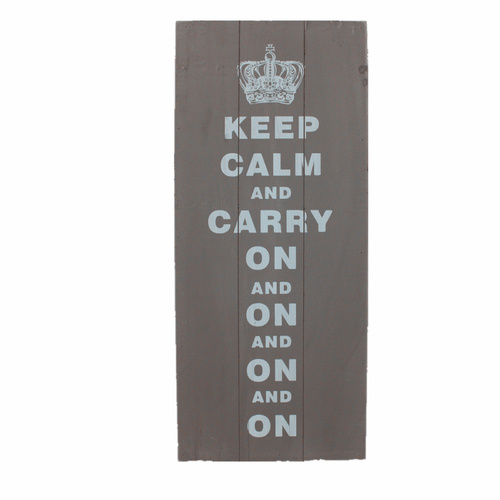 Vintage Wooden Plaque Home Wall Hanging Décor Live Life Office Rules Keep Calm [Design: Keep Calm and Carry On] 