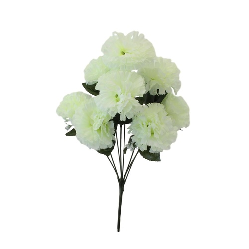 Bunch Artificial Fake Flowers Bouquet Greenery Foliage Leaf Roses Wedding Decor[Design:Carnation (Pale Green)]